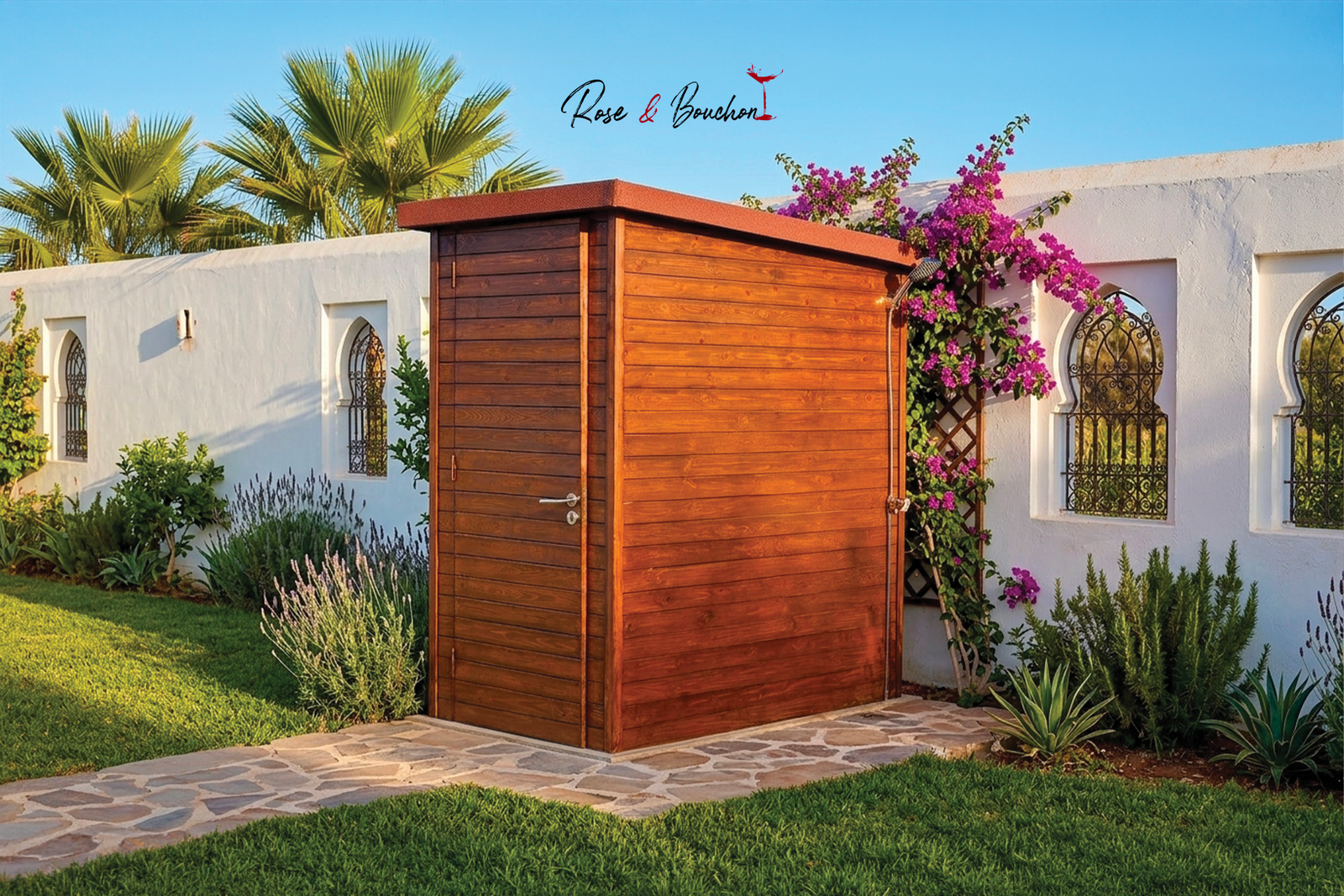 Sanitaire finition en bois naturel
