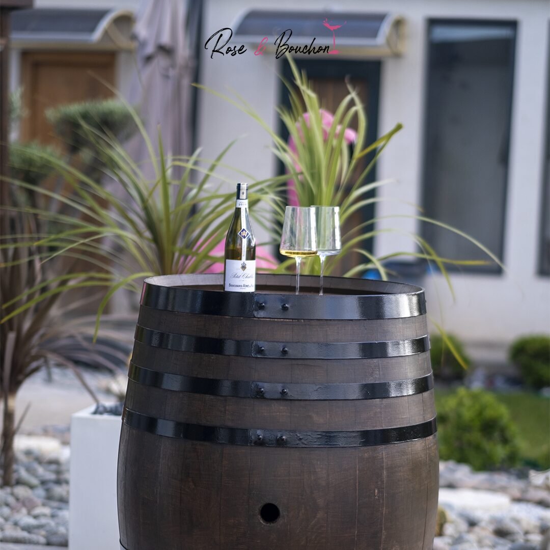 Tonneau de décoration en bois- 400 Litres