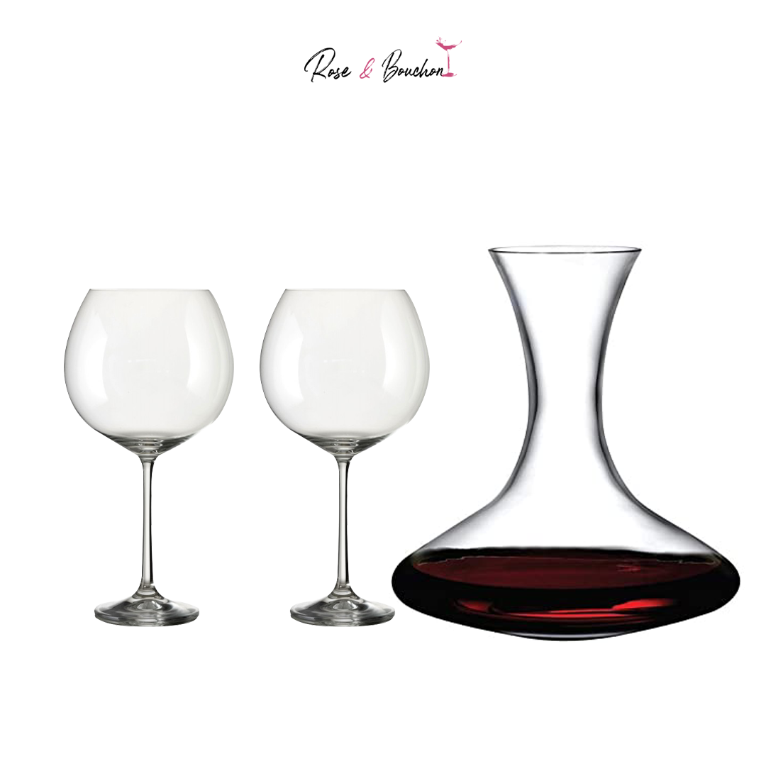 Coffret de dégustation ENOTECA ( Pack : Carafe et 2 verres )